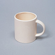 素焼き半磁器素材(本焼き用) マグカップ