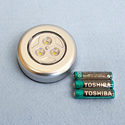 プッシュライトLED暖色（電池付）